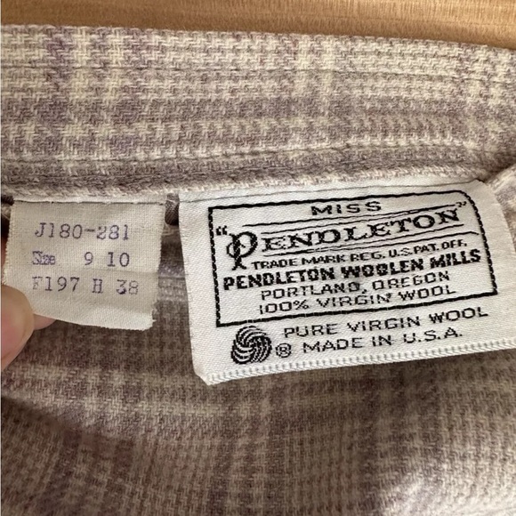 VTG Miss Pendleton Sz 9/10 Pleated Skirt 100% Wool Plaid Academia Preppy holiday - Picture 4 of 7